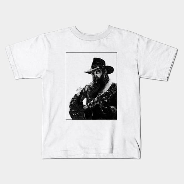 Blaze Foley Kids T-Shirt by Jack Browning